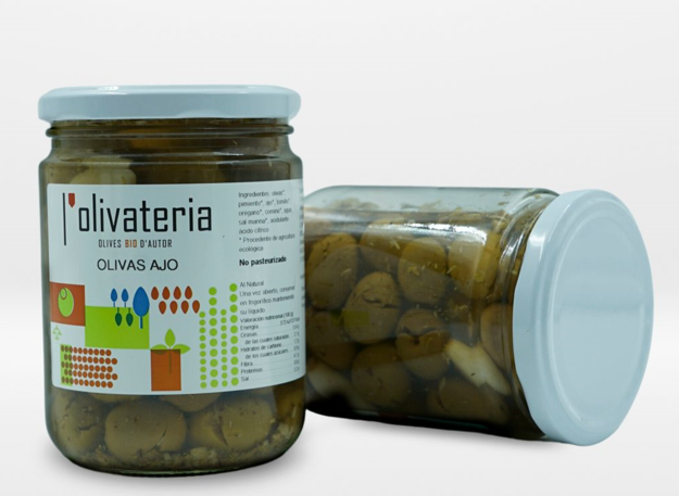 Aceitunas con ajo Olivatería. Formato 225 Gramos - Imagen 3
