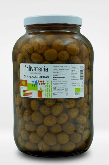 Aceitunas Gazpachas Olivatería. Formato 1.100 Gramos