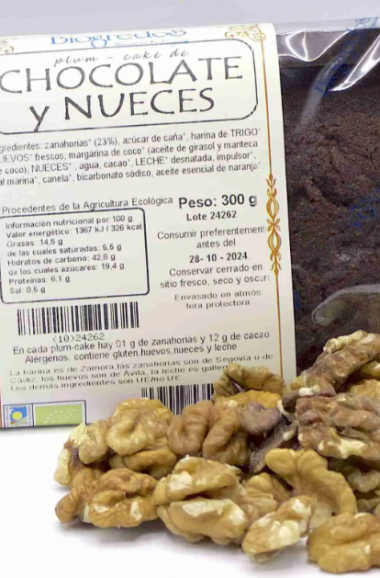 Plum cake de chocolate y nueces