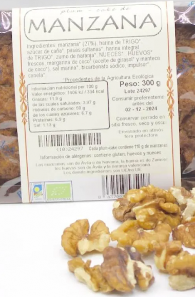 Plum Cake de Manzana ecológico